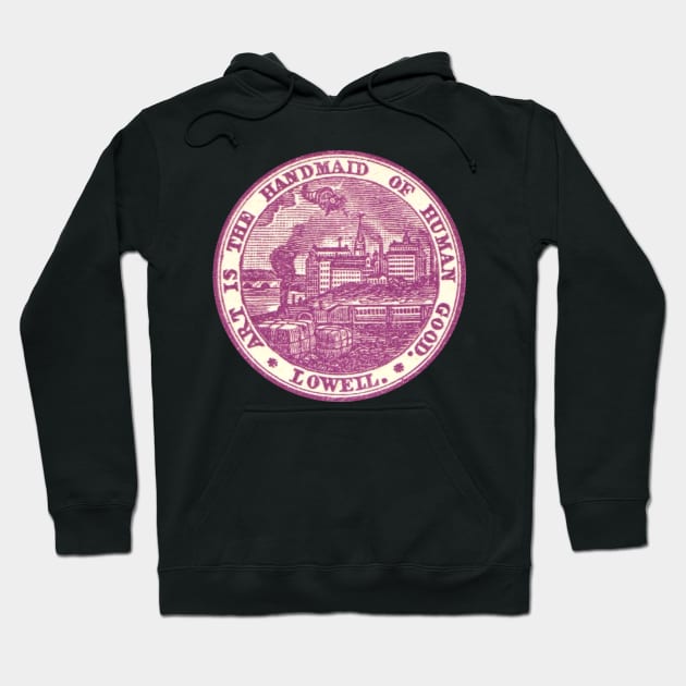 1909 City of Lowell Massachusetts Logo Hoodie by EphemeraKiosk